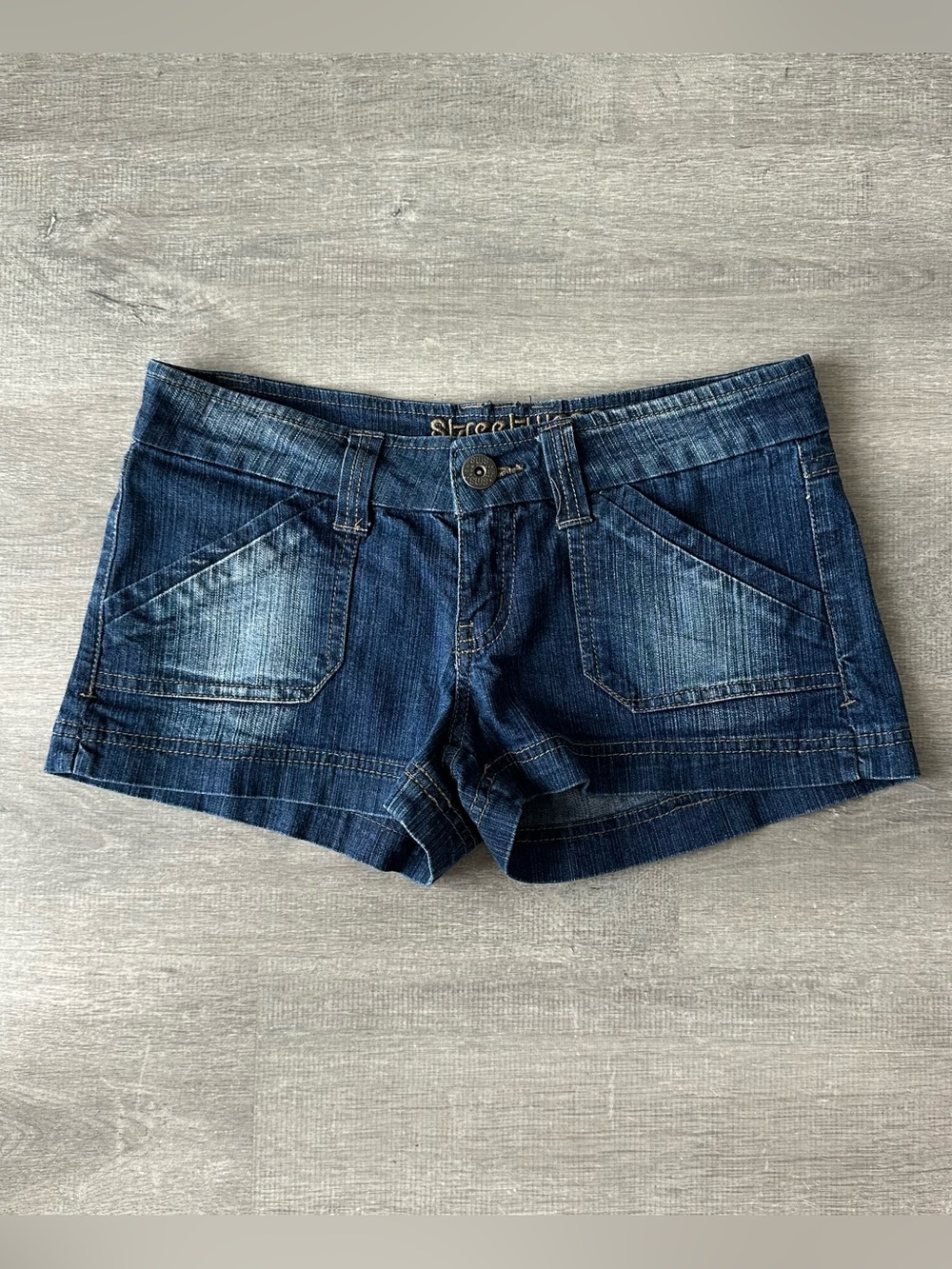 Y2K Low rise Dark Blue Denim mini Short Shorts - Women